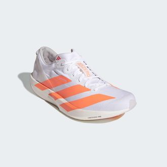 adidas Laufschuh ADIDAS PERFORMANCE ADIZERO ADIOS 9, Herren, Gr. 42,5, cloud wei&szlig;, lucid orange, lucid rot, Synthetik, Textil, Schuhe Laufschuh
