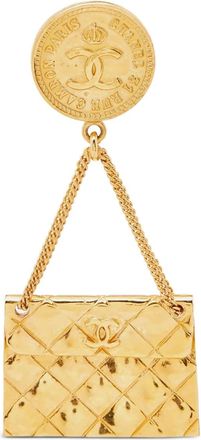 Chanel Spilla con medaglione CC - Oro