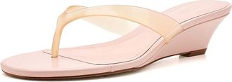 Schutz Roslyn Wedge Womens Sandals Cotton Candy : 7.5 M, Leather