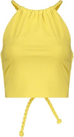 Red Valentino Mouwloze Top - Dames - Tops zonder mouwen - Geel - XS - Katoen - Tops
