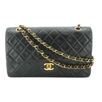 Chanel Womens Vintage Leather Shoulder Bag Timeless/Classique - Black - One Size