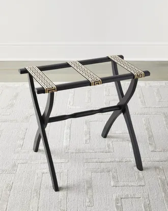 Gate House Furniture Greek Key Straps Luggage Rack
