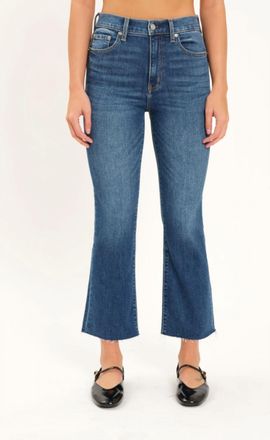 Daze Womens Shy Girl High Rise Crop Flare-Influencer In Blue