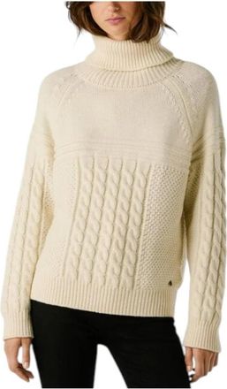 Pepe Jeans London Tijdloze witte coltrui - Dames - Coltruien - Beige - M - Leer - Truien & Vesten