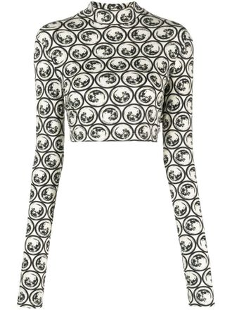 Off-white Top con stampa crop - Toni neutri