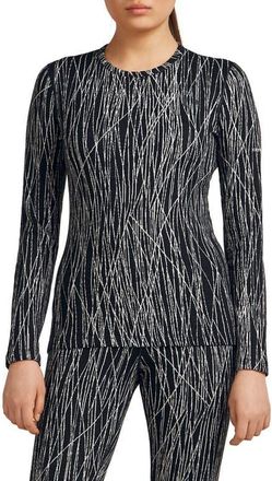Icebreaker Merino Wool 260 Vertex Crewneck Top in Black/Snow/J at Nordstrom, Size Small