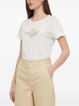 Aeronautica T-shirt verfraaid met studs - Wit