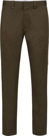 Iceberg Gabardine broek met regular fit - Heren - Chinos - Groen - L - Broeken