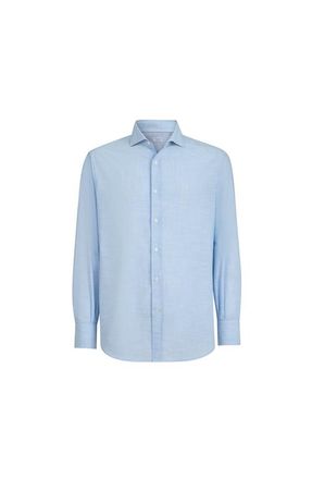 Brunello Cucinelli Oxford shirt in Azure at Nordstrom, Size Xxx-Large Eu