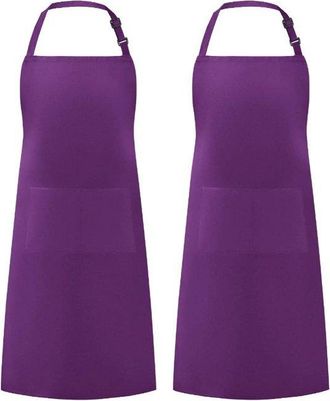 No Brand Pack De 2 Delantales De Chef, 2 Bolsillos, Impermeables Y Ajustables Para Hombre Y Mujer, Ideales Para Cocinar, Jardiner&iacute;a, Restaurantes, Barbacoas Y 