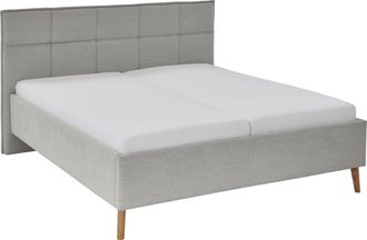 Meise.Möbel Polsterbett »Paulo wahlweise mit Bettkasten, erhältlich in den Breiten 160 & 180cm« wahlweise mit Holz- oder Metallfuss