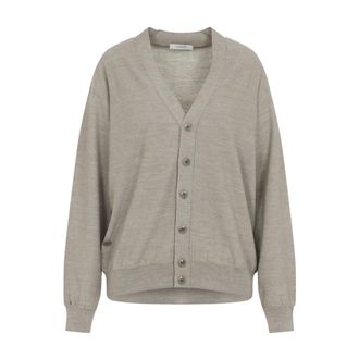 Christophe Lemaire Cardigans, female, Beige, Size: S Twisted Wool Cardigan