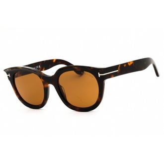 Tom Ford Tamara-02 Brown Oval Ladies Sunglasses FT1114 52E 54