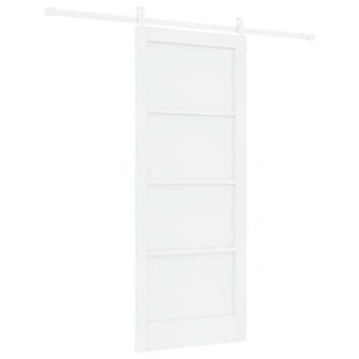 Berkfield Home Sliding Door with Hardware Set White 83x202 cm Solid Wood Pine
