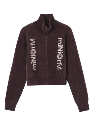 Mini Cream Jack met hoge hals - Paars