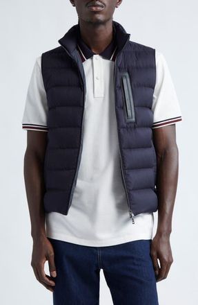 Moncler Giaf Down Vest in Navy at Nordstrom, Size 7