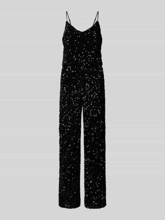 Vila Jumpsuit mit Paillettenbesatz Modell FAITH in Black, Gr&ouml;&szlig;e S