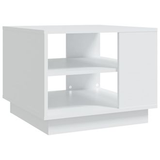 vidaXL Vidaxl - Mesa De Centro Madera De Ingenier&iacute;a Blanca 55x55x43 Cm