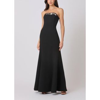 Shoshanna Midnight Phillippa Stretch Crepe Dress in Jet at Nordstrom, Size 10