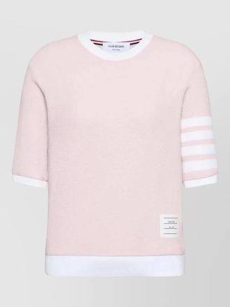 Thom Browne crewneck t-shirt textured pique stripe detail