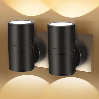 OEM Juego De 2 Luces Nocturnas Led Con Sensor De Luz - Luz Blanca C&aacute;lida De 2700 K, Brillo Ajustable De 5 A 300 L&uacute;menes - Encendido/apagado Autom&aacute;tico Con
