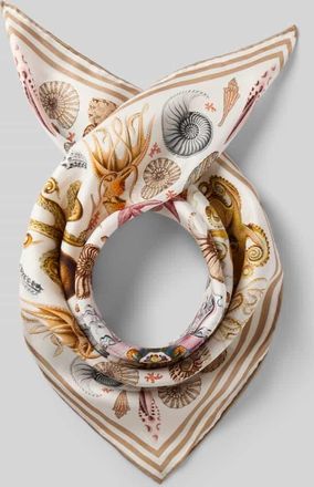Codello Seidentuch mit Allover-Motiv-Print Modell Ocean in Beige, Gr&ouml;&szlig;e 1