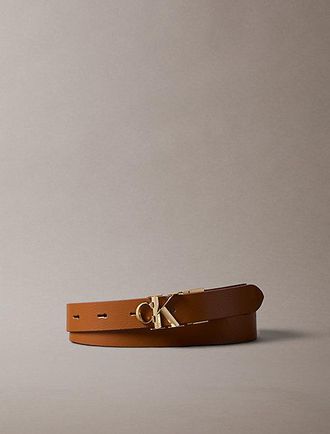Calvin Klein Cintur&oacute;n Reversible De Piel Granulada Con Logo