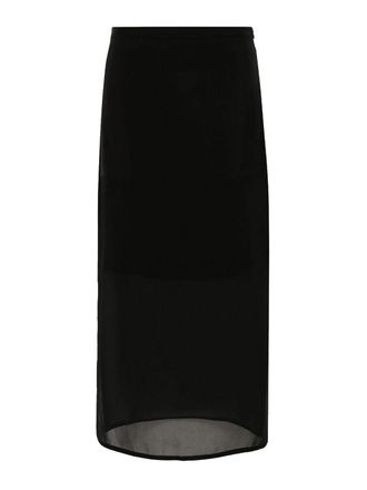 Sportmax Midi Skirt In Viscose And Chiffon Amico