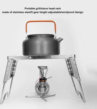 OEM Soporte Port&aacute;til Plegable De Acero Inoxidable Para Olla De Picnic, Ideal Para Acampar