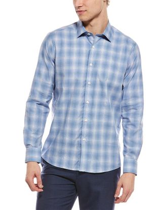 Scott Barber Canclini Fine Poplin Plaid Shirt