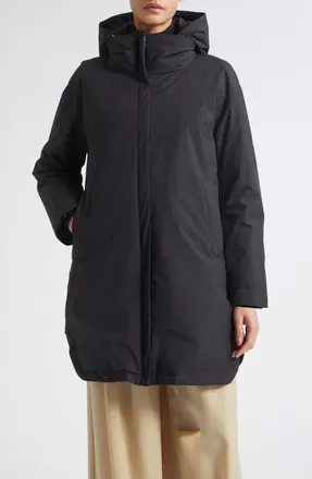Herno Windstopper Hooded Parka in 9300 Black at Nordstrom, Size 40