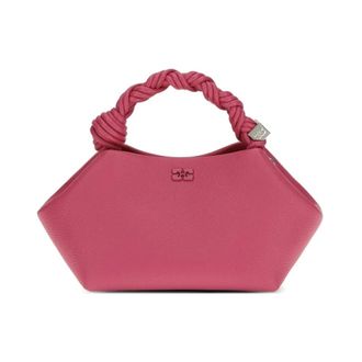 Ganni Handbags, female, Pink, Size: ONE SIZE Bou Small Grained Cabaret