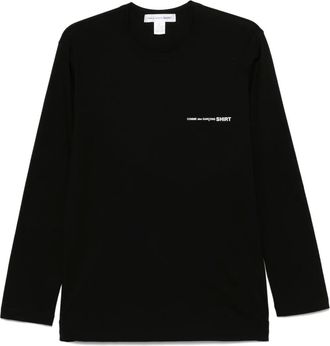 Comme Des Gar&ccedil;ons logo-print T-shirt - men - Cotton - M - Black