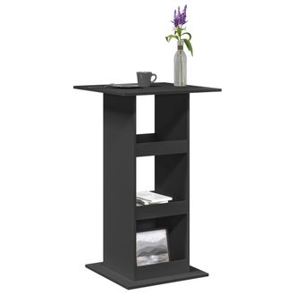 Berkfield Home Bar Table with Storage Black 60x60x102 cm Engineered Wood | Size: 60 x 60 x 102 cm