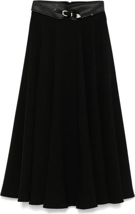 Nissa Gonna midi con cintura - Nero