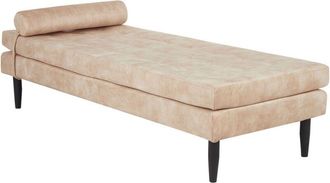 Beliani Beliani - Velvet Chaise Longue Living Room Furniture Modern Style Beige Ussel
