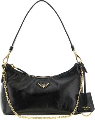 Prada Re-Edition schoudertas - Dames - Tassen - Zwart - Maat: ONE Size Zijde