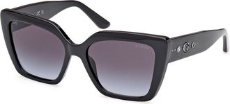 Guess GU00162 01B Womens Sunglasses Black Size 55