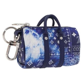 Louis Vuitton Pre-owned Accessories, female, Blue, Size: ONE SIZE Pre-owned Canvas Key Holder