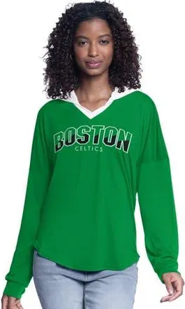G-III 4Her by Carl Banks Womens G-III 4Her by Carl Banks Kelly Green Boston Celtics Bench Player Oversized Long Sleeve Hooded Top at Nordstrom, Size Medium