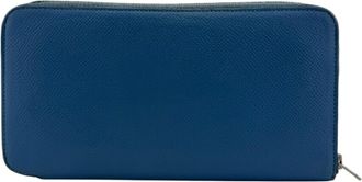 Hermès Blue Blue Paradise Leather Long Wallet (Bi-Fold) (Pre-Owned)