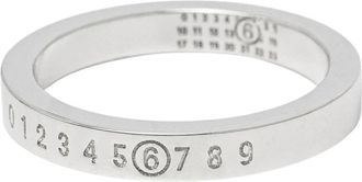 Maison Margiela Minimal Logo 3mm Ring - Dames - Ringen - Grijs - 46 MM - Accessoires