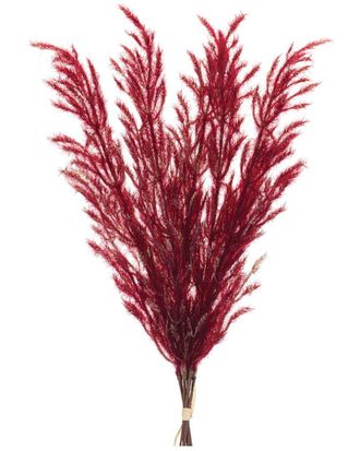 Melrose International Set Of 6 Burgandy Plume Bundle
