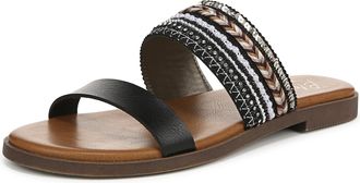 Blowfish Womens Curtis Flat Sandal, Black, Medium Fit, UK 6