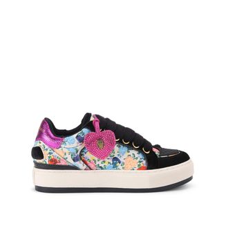Kurt Geiger Womens Canvas Southbank Tag Sneakers - Black - Size UK 7