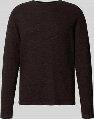 Jack & Jones Jack & Jones Strickpullover mit Rundhalsausschnitt Modell GEORGE in Dunkelbraun, Größe XXL