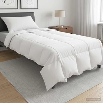 vidaXL Vidaxl Set Di Piumoni 2 Pz 137 X 200 Cm Inverno Bamb&ugrave; Bianco