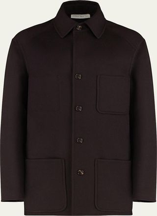 Umit Benan Mens Pitt Double-Faced Merino Wool Jacket