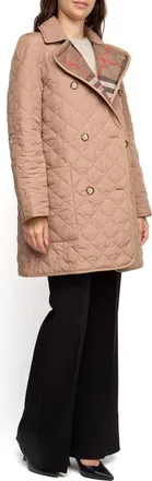 Burberry Quilted Coat - Camel