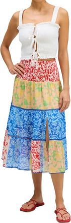 Allison New York Chase Midi Skirt In Mixed Print